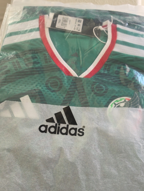 adidas Other - Green Soccer Jersey with Red and White Trim